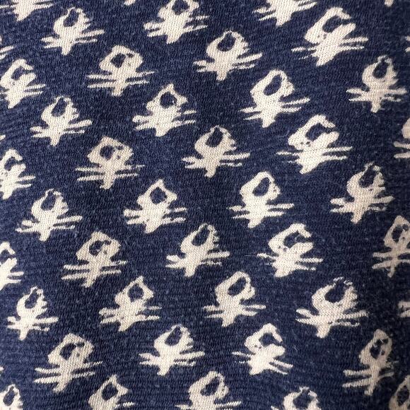 Lucky Brand Top Womens Size Medium Blue & White Geometric with Red Embroidery - Picture 6 of 16